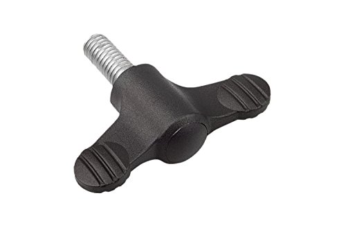 Kipp 06652-105X20 Novo·Grip Grey Thermoplastic Wing Grip with M5 External Thread, Steel Bolt, Metric, 14 mm Diameter, 20 mm Screw Length, Anthracite Grey Cap Color (Pack of 10)