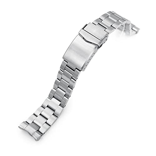 Bracelet MiLTAT 20mm Super-O Boyer avec maillons en acier solides pour Seiko SRPC35