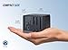 EPICKA Universal Travel Adapter, European Travel Plug Adapter (Not a Voltage Converter) - International Power Adapter Worldwide Charger with USB-C & 4 USB-A Ports, Travel Essentials (TA-105, Grey)