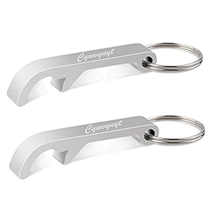CYWVYNYT Sleutelhanger flesopener I 2 stuks zilver I aluminium bieropener zaksleutel draagbare flesopener