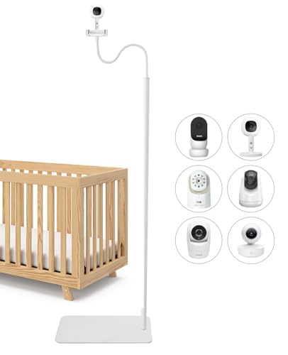Babyphone Halterung 170 cm Höhenverstellbar Ständer kompatibel mit Nanit, Owlet, Infant Optics DXR-8 Pro, VTech, Vava, Eufy & Allen Baby Kamera mit 1/4" Gewinde