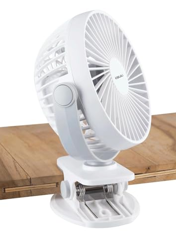 Image of Bajaj Pygmy Mini Fan 110MM | USB Charging | Multi-Clip Function | Rechargeable | 4-Hr Back-up | Silent Operation | Longer Battery Life | Energy Efficient | Portable 【White】