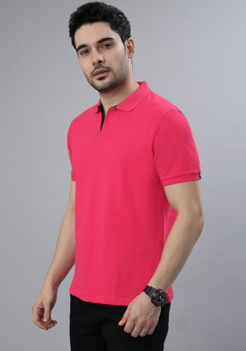 Image of Wear Your Opinion Solid Cotton Rich Polo T Shirt | Collar Tshirts | Half Sleeves | Plain-Regular Fit (Available in Plus Size)