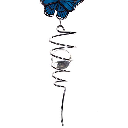 18" Wind Spinner Outdoor Hanging Metal Figurine Spinner For Garden Décor Ornament,Butterfly #TOP5