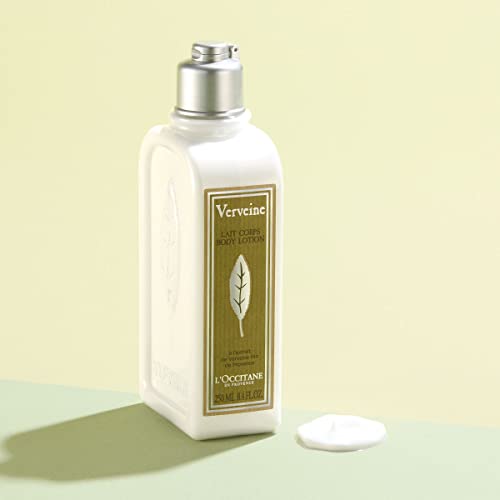 Image of L'Occitane Verbena Body Lotion: Refreshing Lemon Scent | Softening | Moisturizing | With Grape Seed Oil | Shea Butter & Organic Verbena Extract | Vegan
