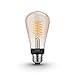 Philips Hue White Dimmable Filament ST19 LED Smart Vintage Edison Bulb, Bluetooth & Hub Compatible (Hue Hub Optional), Voice Activated with Alexa