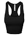 makeitmint Women's FREESIZE Scoopneck Racerback Crop Tank Top Onesize Black