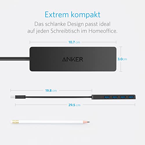 Anker 4-Port USB 3.0 Flacher Datenhub,Datensynchronisierung mit biszu 5Gbps – Ansicht 6