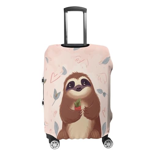 Cute Sloth Luggage Cover, Washable Elastic Suitcase Cover Protector Fit 18-32 Inch Luggage4