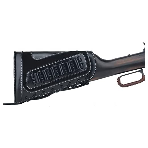 Leather Recoil Pad Rifle Shotgun Buttstock Cheek Rest Pad for .30-06 .30-30, .45-70 .44-40 .44 MAG (Black)