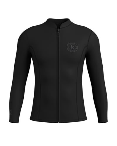 KMT-Wetsuit-Top-Men-Mens-Wetsuits-Jackets-25mm-Long-Sleeve-Upgrade-CR-Neoprene-Tops-for-Surfing-Diving-Snorkeling-Kayaking-Swimming KMT Wetsuit Top Men, Mens Wetsuits Jackets 2.5mm Long Sleeve Upgrade CR Neoprene Tops for Surfing Diving Snorkeling Kayaking Swimming - Image 1