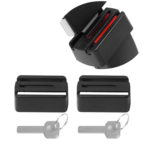 Auto BeltLock Stop-Kinder und Kinder öffnen Sicherheitsgurt Sicherung der Autositz 2 Stück (Schwarz) Auto BeltLock Stop-Kinder und Kinder öffnen Sicherheitsgurt Sicherung der Autositz 2 Stück (Schwarz)