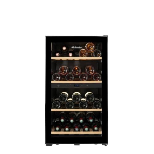 LA SOMMELIERE Cave à vin de mise à température connectée double zone SMART52DZ – 52 bouteilles