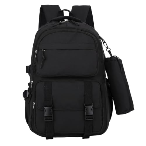 Mochila Com Estojo Masculina Feminino Super Estilosa e Moderna ImpermeávelEspumas Para Conforto(Preto)