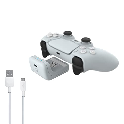PS5 Controller Battery Pack 2000mAh Rechargable External Fast Charger Play and Charge Backup Powerpack for Sony PlayStation 5 DualSense Wireless Console, with Type-C Charging Cable, White, 1 Pack