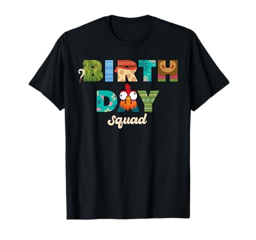 Disney Moana Big Letters Birthday Squad Birthday Party T-Shirt