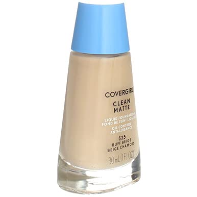 CoverGirl Clean Oil Control Liquid Makeup, Buff Beige 525 1 fl oz (30 ml)