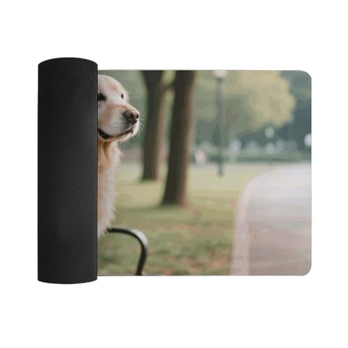 Desk Pad Protector 24x12 Inch Extended Dog Resting miniatura 3