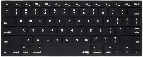Kuzy Compatible with MacBook Keyboard Cover for Older Version MacBook Pro 13 15 17 inch and MacBook Air 13 inch, iMac Wireless Keyboard, Silicone Skin Key Board Protector, Solid Black