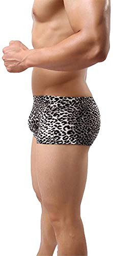Naturemore Men's Leopard-Print Breathable Mesh Underwear Sexy Buttocks Sexy Low-Rise Briefs3