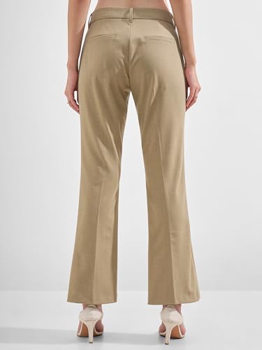 Image of Tokyo Talkies Women's Stretchable Bootcut Pants | High Rise Flared Trousers |Travel & Formal Wear|Workwear Trousers