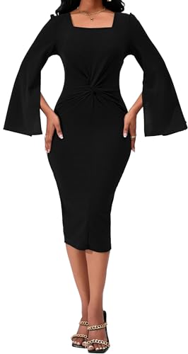 Elegant Dresses for Women Bodycon Formal Pencil Cocktail Evening Gowns Dress Party