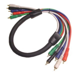 55-611-RCA-15, Shielded RGB Video Cable 5 RCA Males 15ft