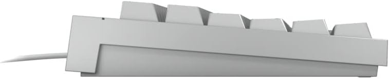 Side profile view of the Cherry MX 2.0S keyboard, illustrating its ergonomic angle.