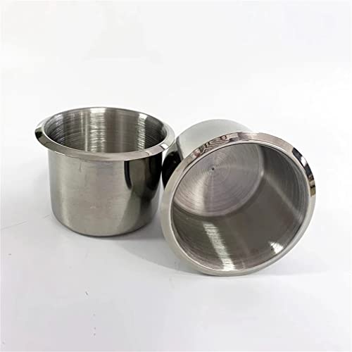 2PCS Portavasos empotrado en acero inoxidable para carro miniatura 1