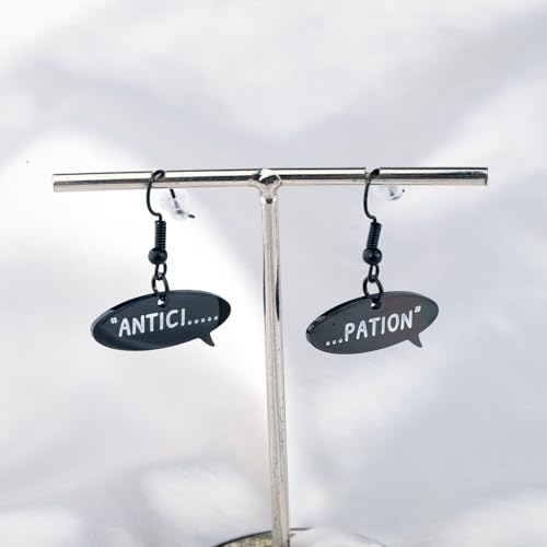PLITI Rocky Horror Show Inspired Gift Horror Movie Lover Gift Musical Film Gifts Antici Pation Quote Earrings For Rocky Fans3
