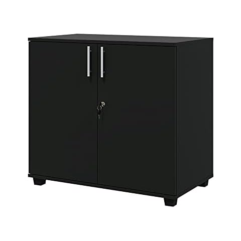 Panana Modern Wooden Filing Cabinet with Lock Cover