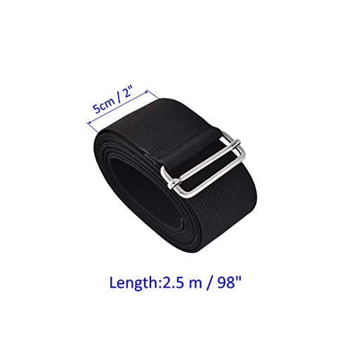 Image of M METERXITY Luggage Strap Suitcase Belt- Nylon Travel Adjustable Baggage Accessory with Metal Buckle, Apply to Suitcase (8.2 Feet, Black)