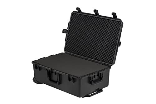 Meijia Portable All Weather Waterproof Camera Case,Customizable Fit Foam With Rolling Wheels And Retractable Pull Handle,31.3"X20.3"X12.25" #TOP7