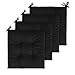 BRAVO HOME Set Coussins de Chaise de Jardin, Coussins de Siège 40x40cm Coussins de Chaise de Salle à Manger Patio Terrasse Jardin Extérieur - Décoration de mobilier de Jardin (4 Pièces, Noir)
