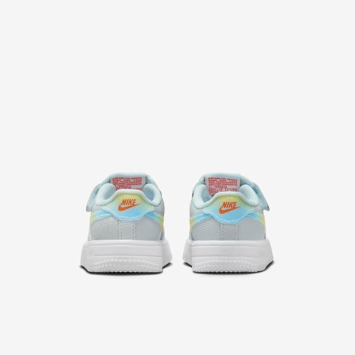 Nike Force 1 Low EasyOn Baby/Toddler Shoes (HF4784-474, Glacier Blue/Light Lemon Twist/Aquarius Blue/Total Orange) Size 34