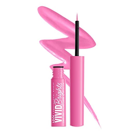 NYX PROFESSIONAL MAKEUP Vivid Brights Liquid Liner, Smear-Resistant Eyeliner with Precise Tip - Don't Pink Twice