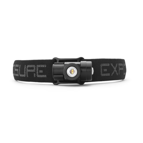 Exposure RAW PRO 2 Marine Headlamp features high-powered white & red light, waterproof design, magnetic charging, 40-hour battery, adjustable headband, and 2-year warranty.