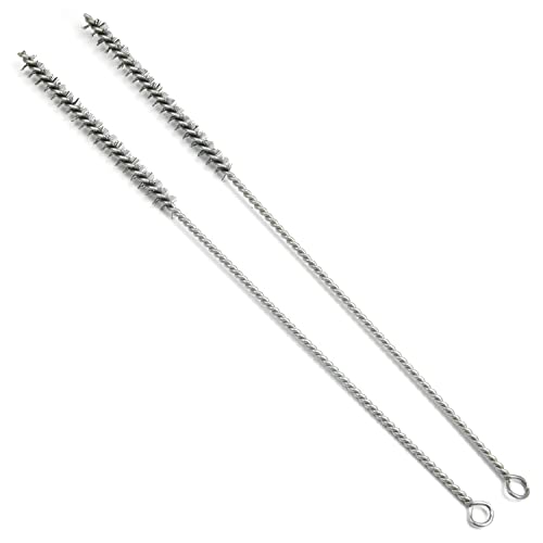 Image of Utoolmart Steel Wire Cleaning Brush, Spiral Power Brush, 0.4-inch Diameter 12-inch Length, 2pcs