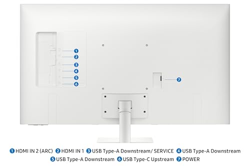 Image of Samsung 43 inch(1.08m) 4K M7 Vision AI Smart Monitor|UHD 3840 x 2160|Smart TV Experience with AI|Type-C|Apple AirPlay|Gaming Bar|Remote|Speakers|Wi-Fi|Bluetooth|AI Picture & Sound|LS43FM701UWXXL|White