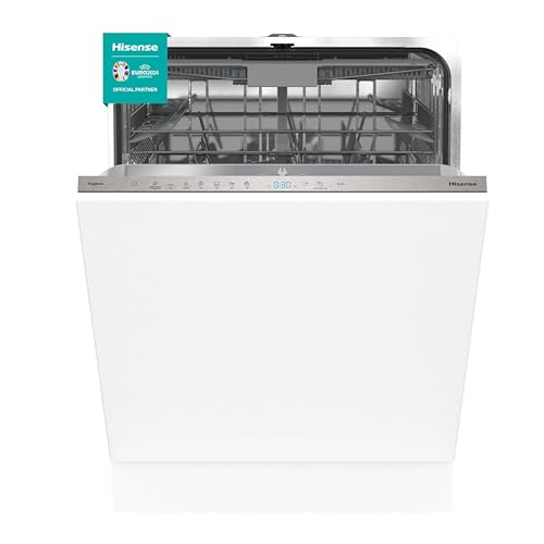 Hisense HV643D60 - Lavavajillas, Completamente integrable,16 medidas para cubiertos, Programa Auto, 3er Bandeja, Secado Automático, Inicio Diferido,Lavado Rápido 15'