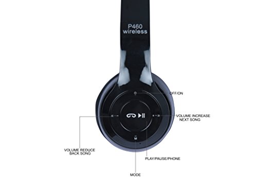 Image of Adjustable Bluetooth Headphone with All Controlling Functions - Black