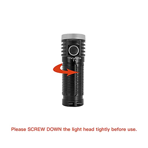 Thrunite T1 Magnetic Tailcap Flashlights, Usb Rechargeable Edc Flashlight, Stepless Dimming 1500 Lumens Pocket Flashlight, Cree Xhp50, Clip Included For Outdoor And Indoor Everyday Use - Black Cw #TOP1