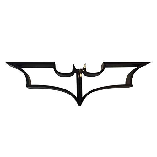 SEESEE.U Bibliothèques Bibliothèque en Bois Massif présentoir Mural étagère décorative Batman Cadre décoratif Meuble de télévision présentoir Cadeau (Couleur: Noir, Taille: 156 * 47 * 15cm)