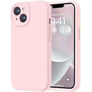 LOVE 3000 Designed for iPhone 14 Case, Premium Silicone with [Soft Anti-Scratch Microfiber Lining] Shockproof Protective Phone Case for Men Women Girls 6.1″, Chalk Pink