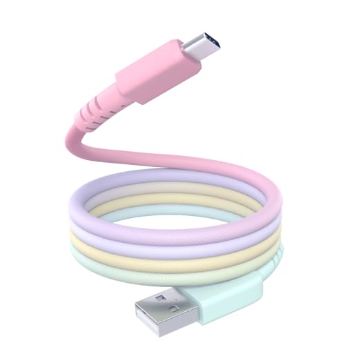 MOTTERU (モッテル) マグネットケーブル グラデーション USB-A to USB-C iPhone Air 17 17Pro 16 15 シリーズ 磁力でまとまる 形状記憶 磁石 急速充電 データ転送 1m シャーベット MOT-MGGAC100-SE