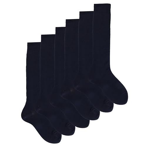 Ciocca - Pack de 3 o 6 Pares Calcetines Largos Niño/a en Algodón Hilo de Escocia - Transpirables y Confortables - Made in Italy [2/756_085_I_6]
