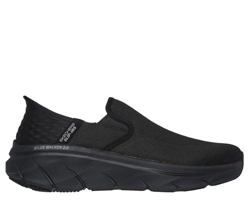 Skechers D'LUX Walker 2.0, Zapatos Hombre, Black, 48 EU