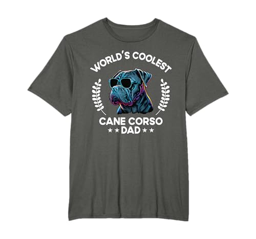 The Woof Wardrobe - Herren Damen Unisex Kinder Cane Corso T-Shirt - Schwarz - Kurzarm - Small - Klassische Passform - Vatertag Weihnachten Geburtstag