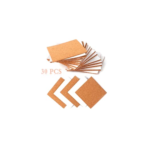 30 Unidades Cork Coaster Cuadrado de Corcho Auto-Adhesivo Corcho Cuadrado Posavasos Absorbentes Mini Azulejo de Corcho de Pared para Manualidades de Bricolaje (10 x10 cm) Cover