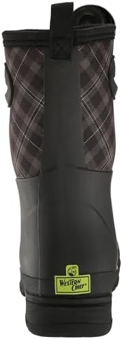 Western Chief Women's Polarprene Mid Boot Snow, Plaid Black, 6 | Image 2